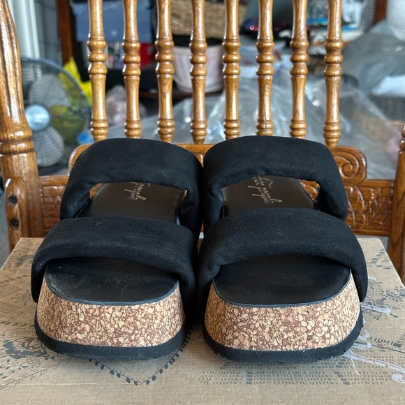 FREE PEOPLE NIB Fairmount Flared Sandals Black US 7.5 / EU 38. Boho Beachy Comfy - Picture 12 of 15